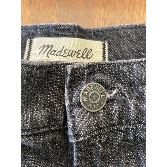 Madewell Jeans Wide Leg Crop Black Cotton Size 31 - Picture 7 of 10